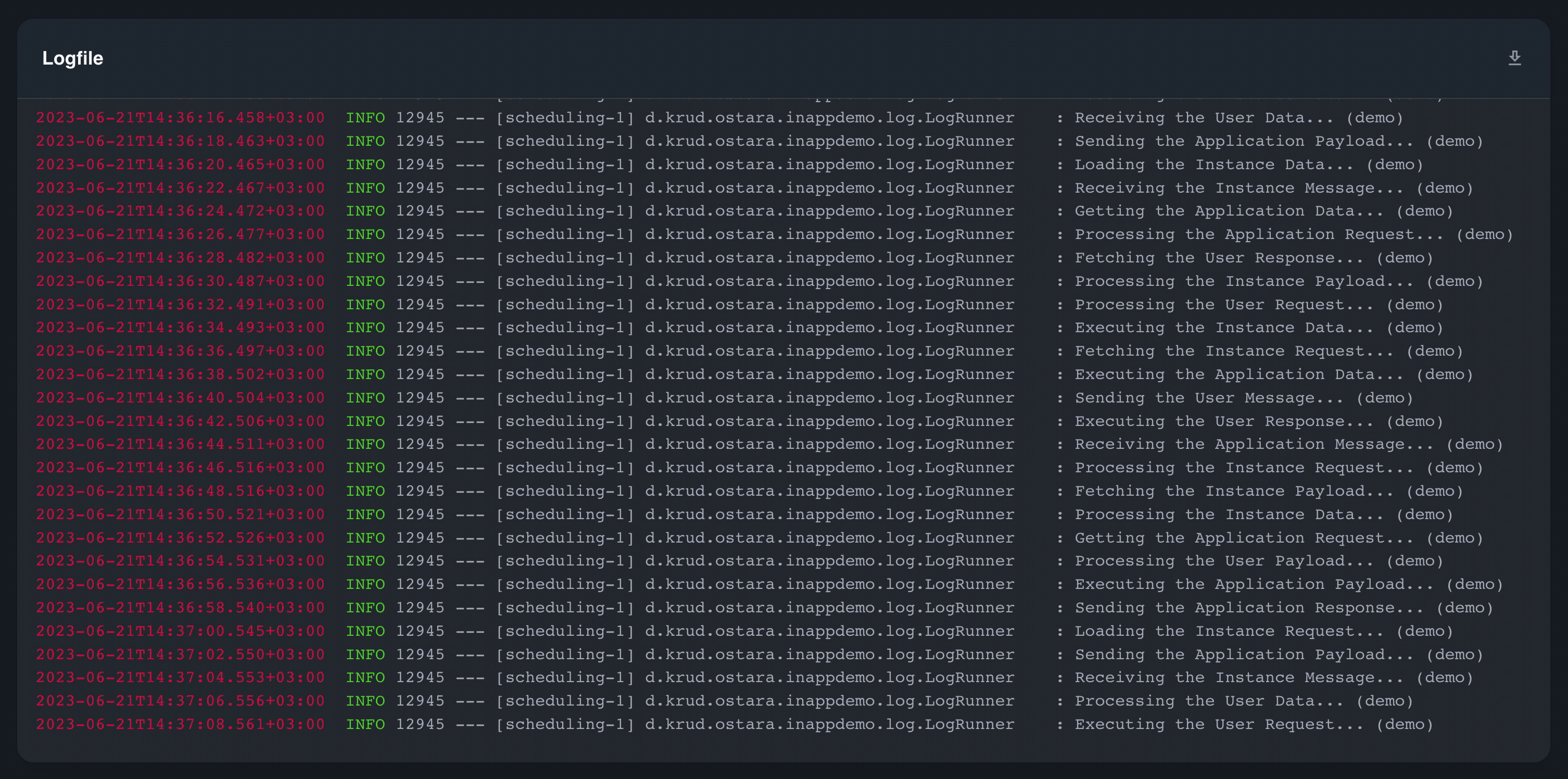 Download Spring Boot Actuator Logfile